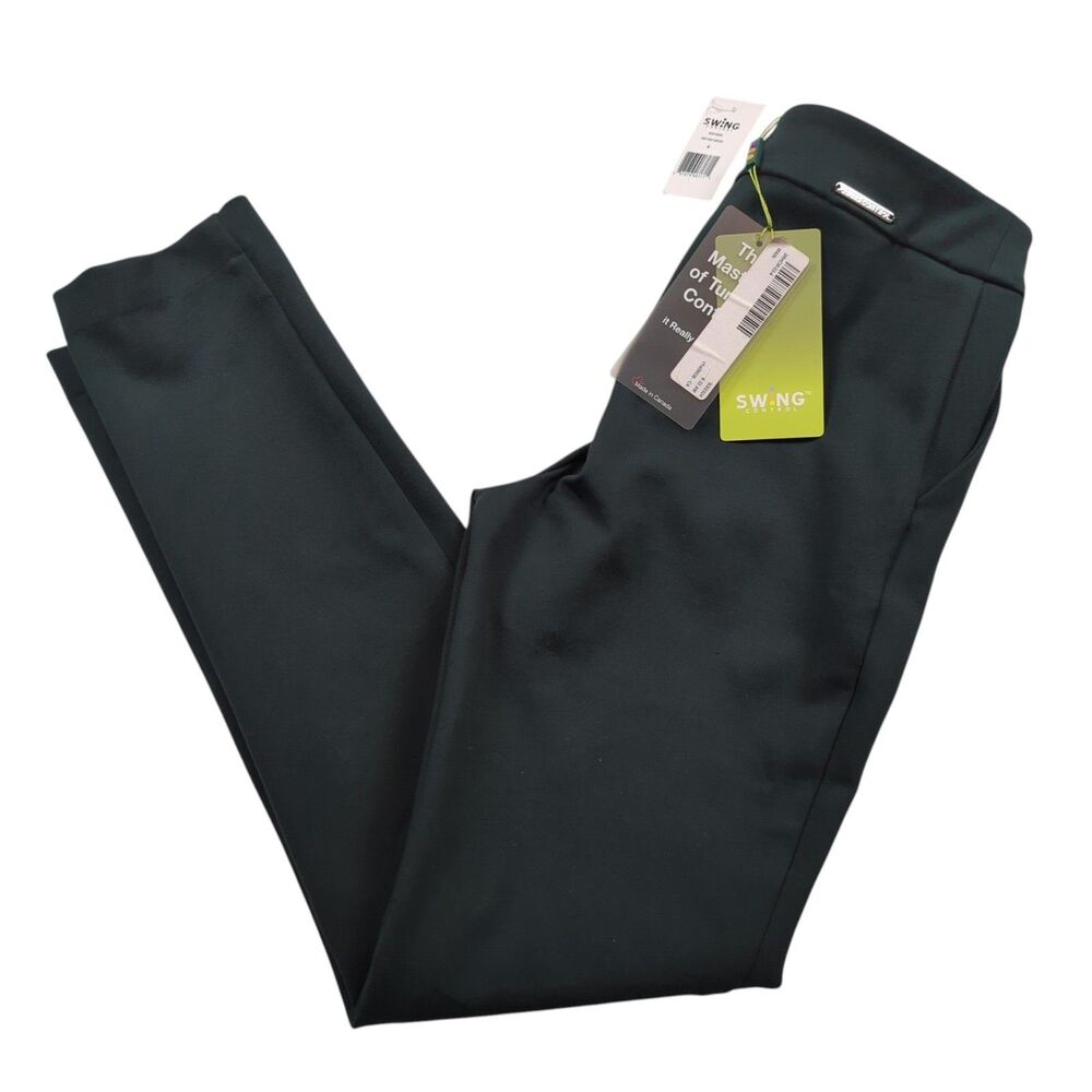 NWT Swing Control Womens Green The Masters of Tummy Control Pants Size 4